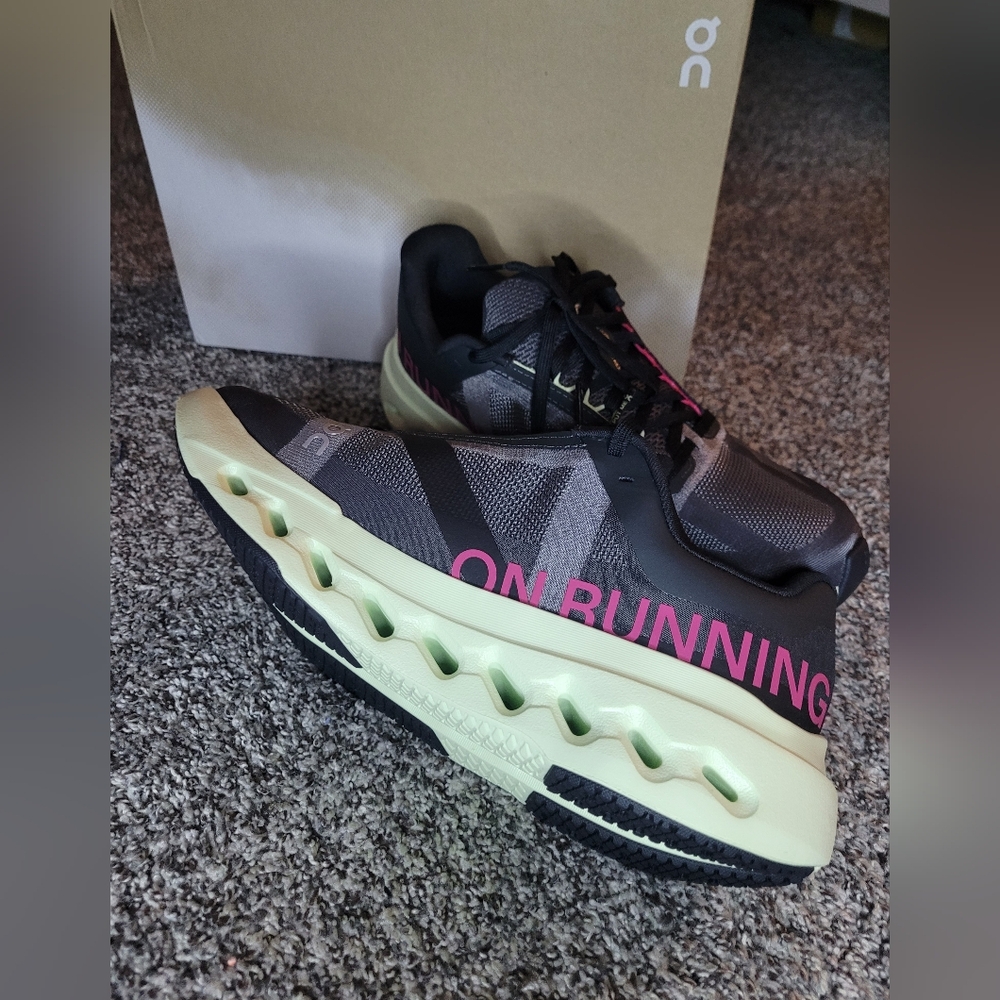 On Running Cloudsurfer Next Running Shoe - Black/Lima NEW - Picture 6 of 12